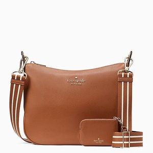 ♠️Kate Spade Rosie Large Pebbled Leather Crossbody Bag, Warm Gingerbread NWT